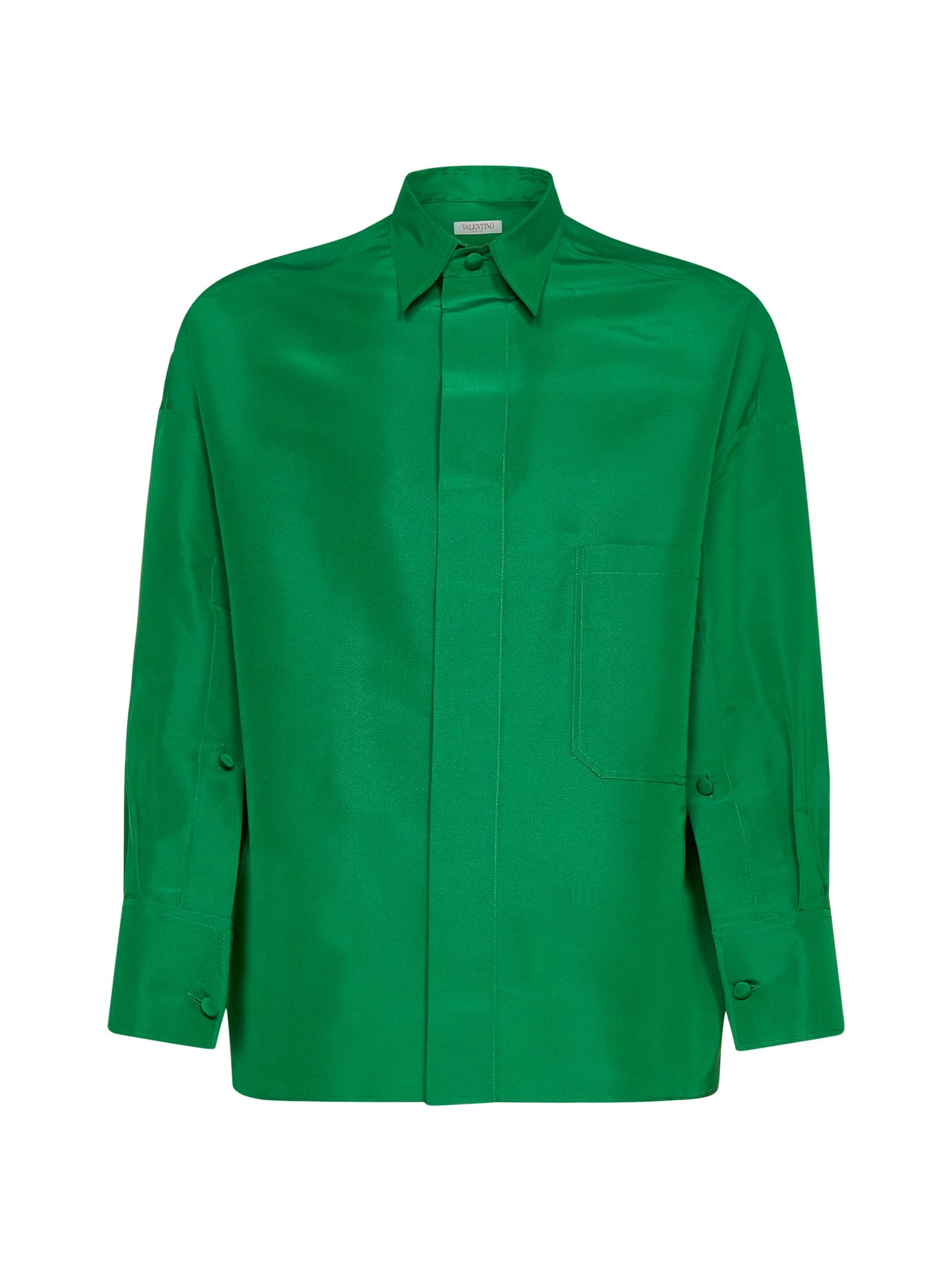 Valentino Long-Sleeved Satin Shirt