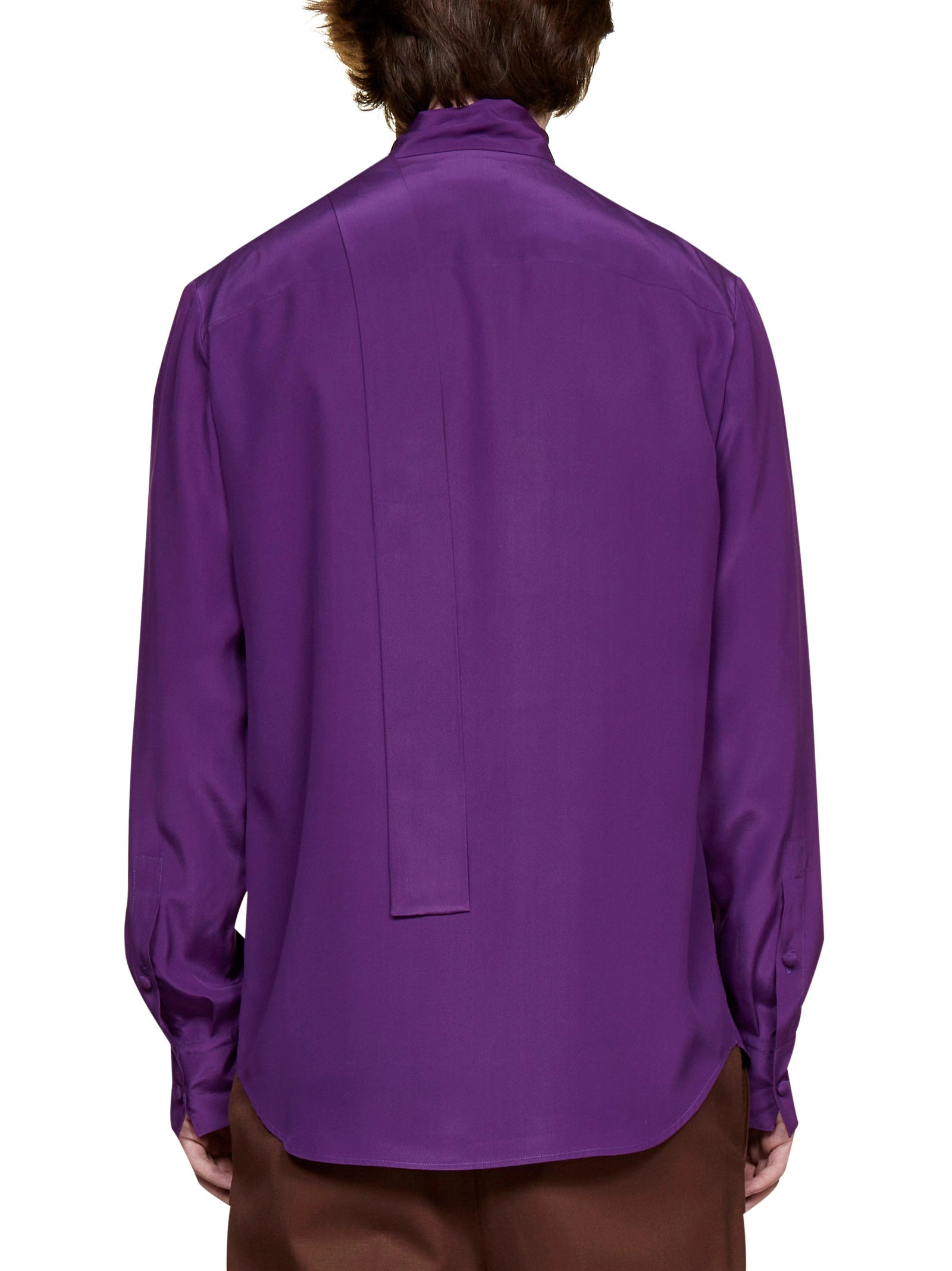 Valentino Pussy-Bow Long-Sleeved Shirt