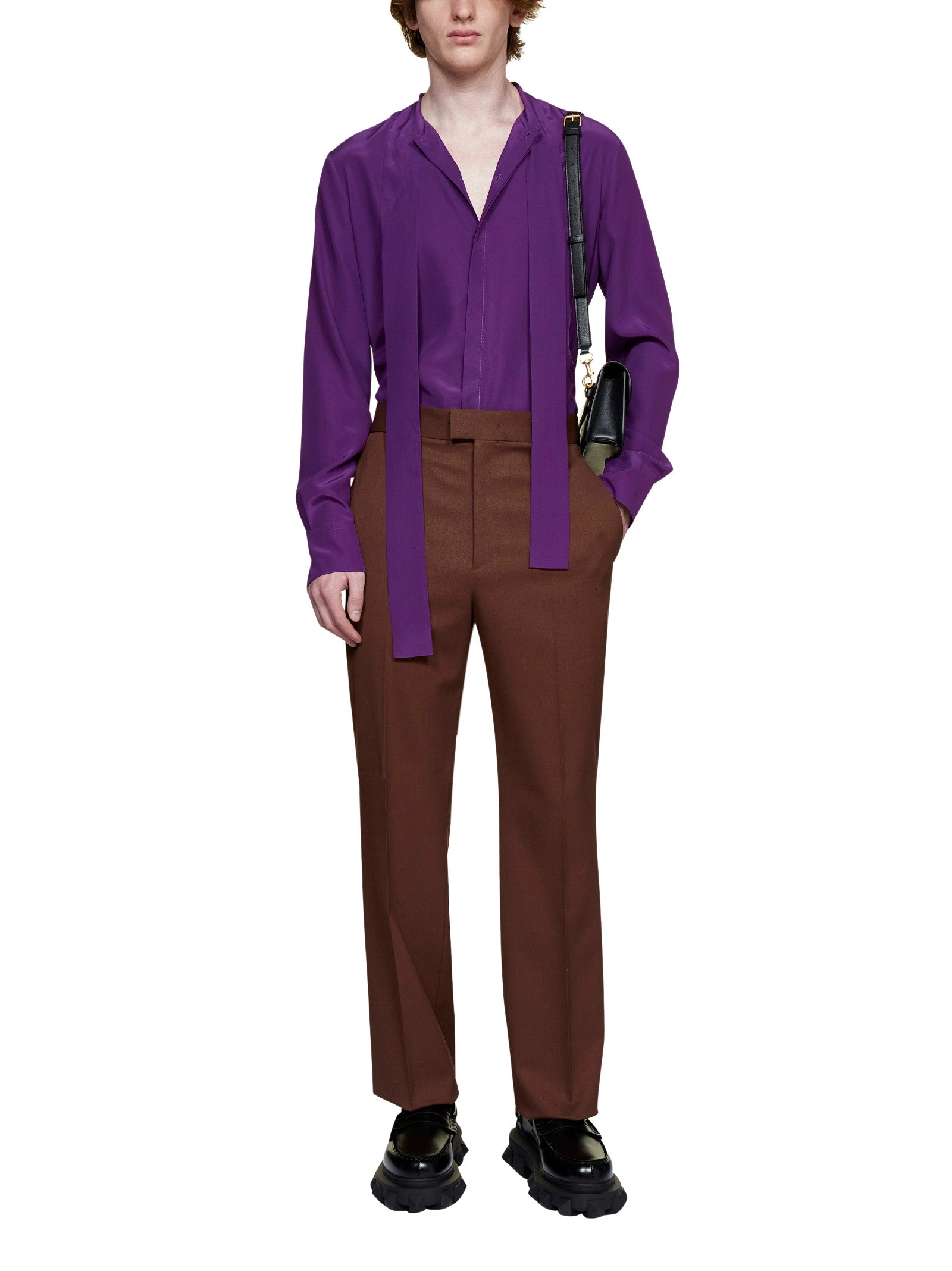 Valentino Pussy-Bow Long-Sleeved Shirt