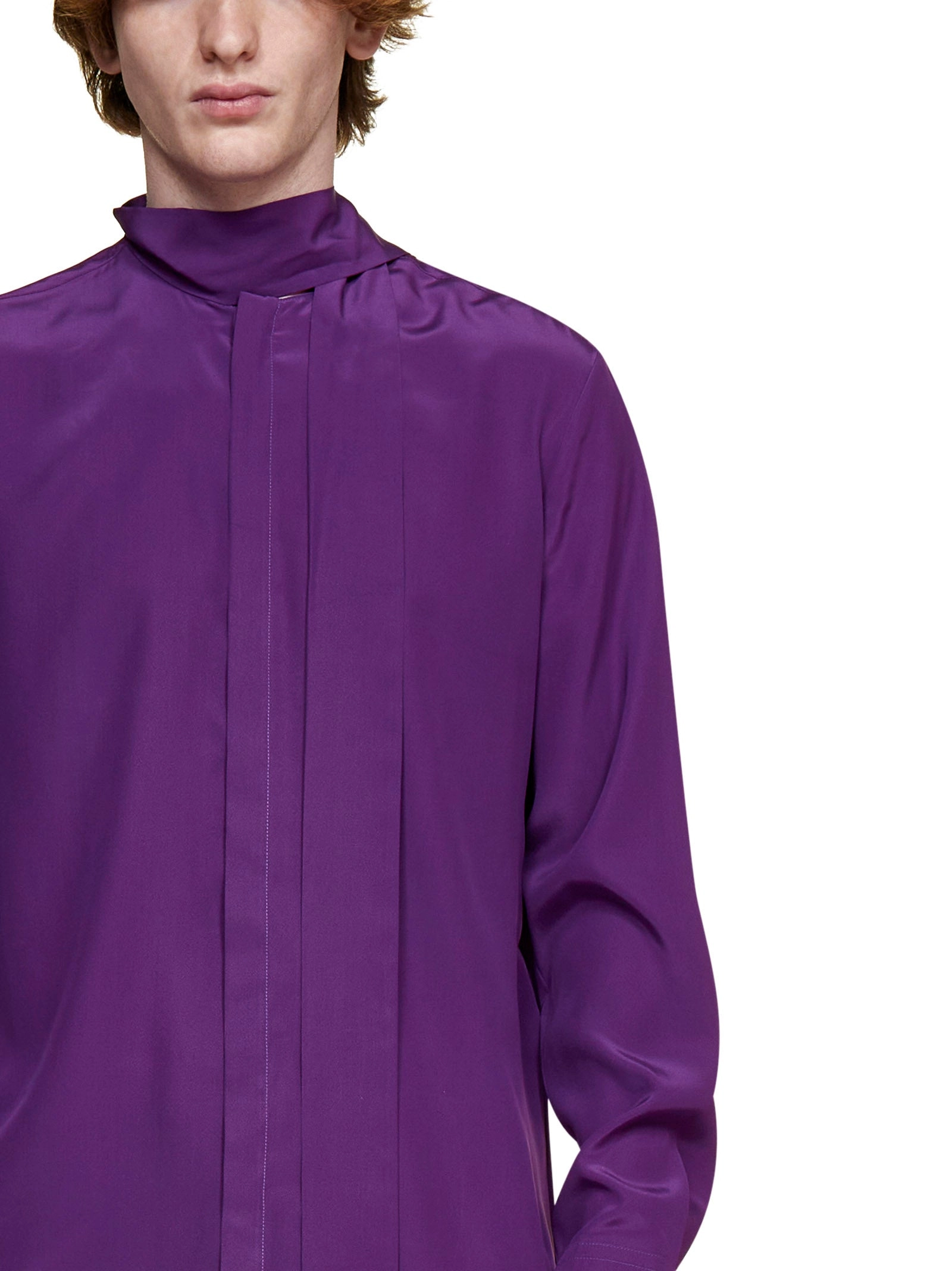 Valentino Pussy-Bow Long-Sleeved Shirt