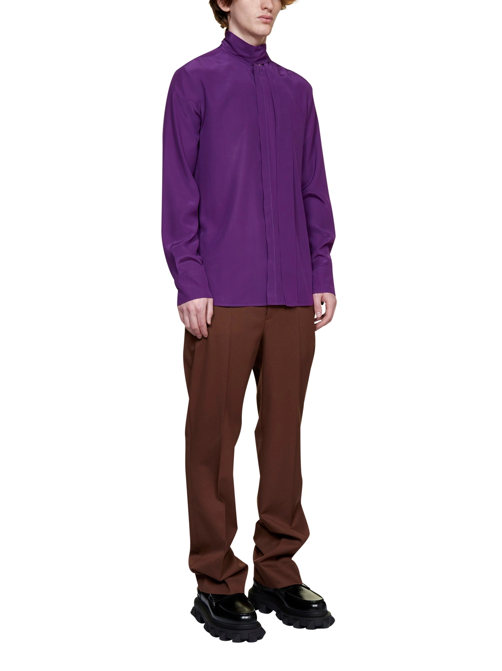 Valentino Pussy-Bow Long-Sleeved Shirt