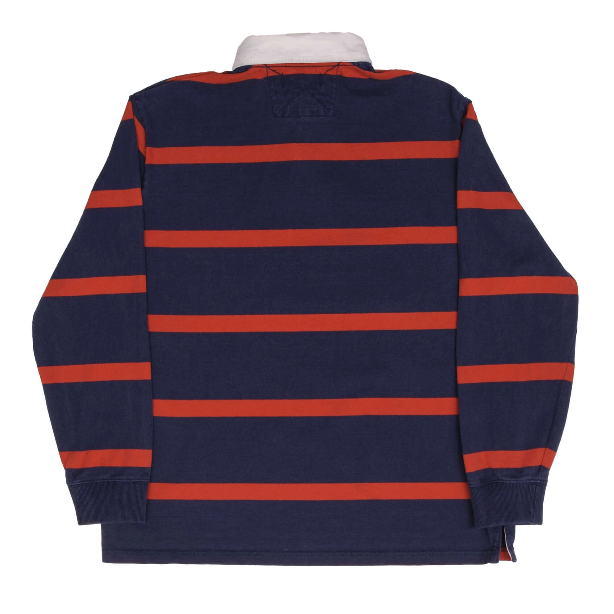 VINTAGE POLO RALPH LAUREN RED & BLUE RUGBY POLO SHIRT 1990S SIZE LARGE