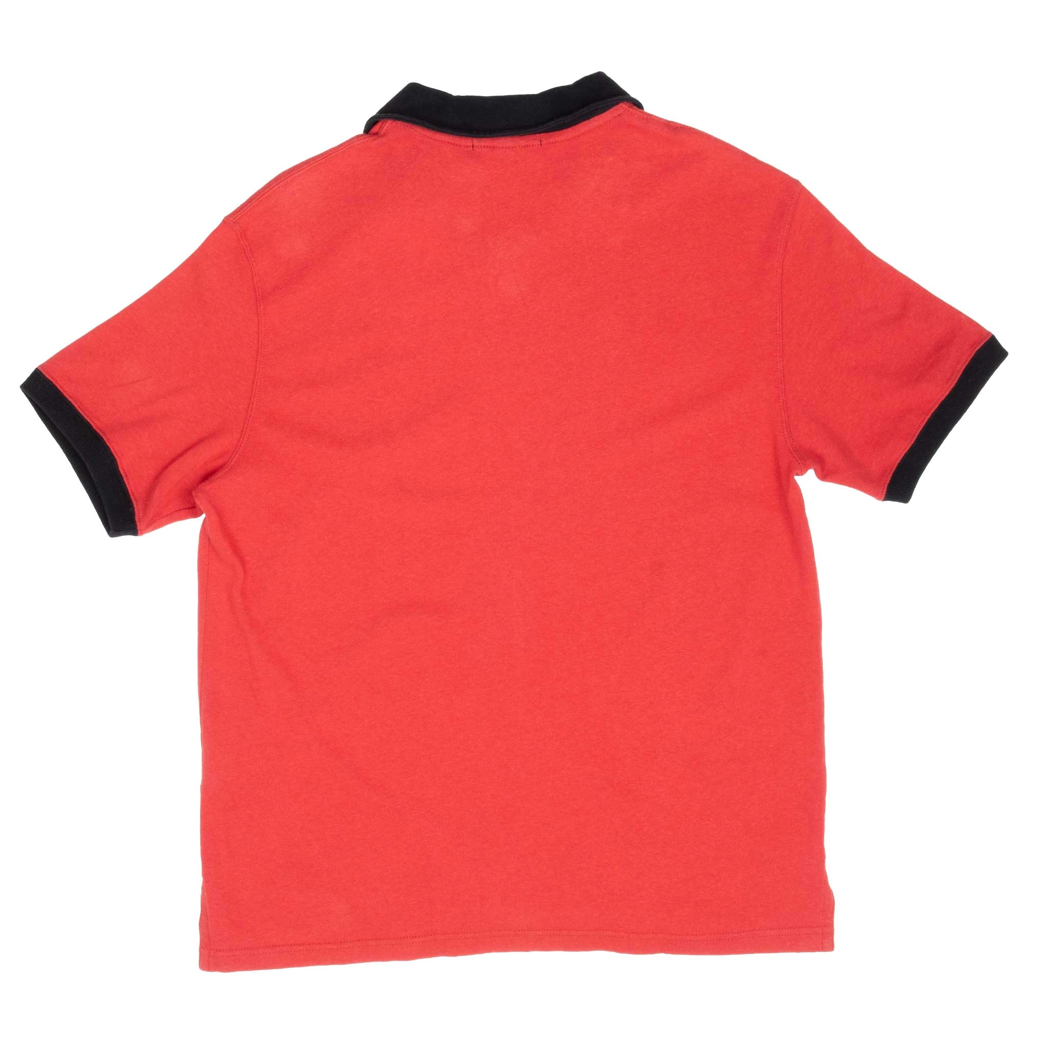 VINTAGE RALPH LAUREN POLO SPORT RED POLO SHIRT 1990S MEDIUM DEADSTOCK. NOS