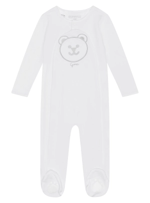 White Interlock Overall (0-12M)