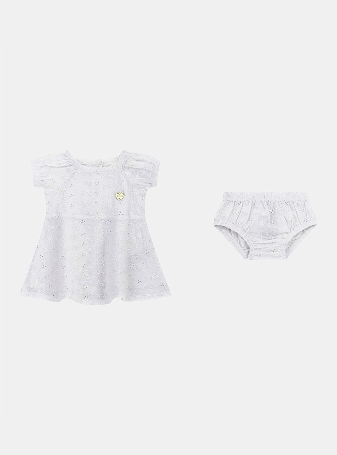 White Sangallo Dress and Panties Set (3-12M)