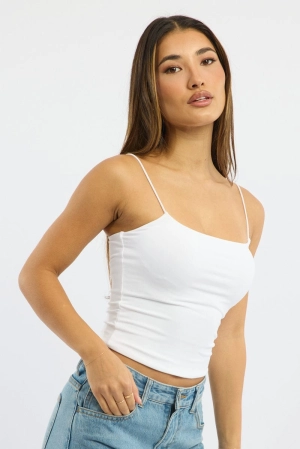 White Supersoft Cami Top Double Layer