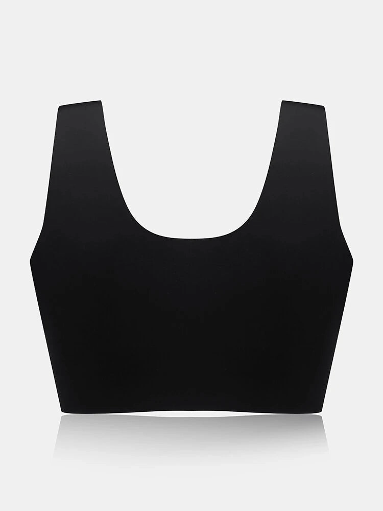 Women Soft Wide Straps Wireless Full Cup Lace Bras
